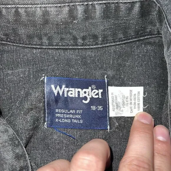 Wrangler Aztec Amarillo Brushpopper  Multicolor Black Vintage Shirt XL - Picture 4 of 8